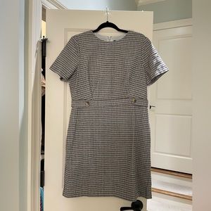 NWT Ann Taylor Tweed Dress | Size: 14P | Color: Black, Tan
